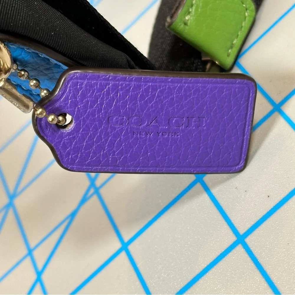 COACH Mini Court Pebbled Leather Backpack White With Rainbow Coach PRIDE Logo - Picture 13 of 16